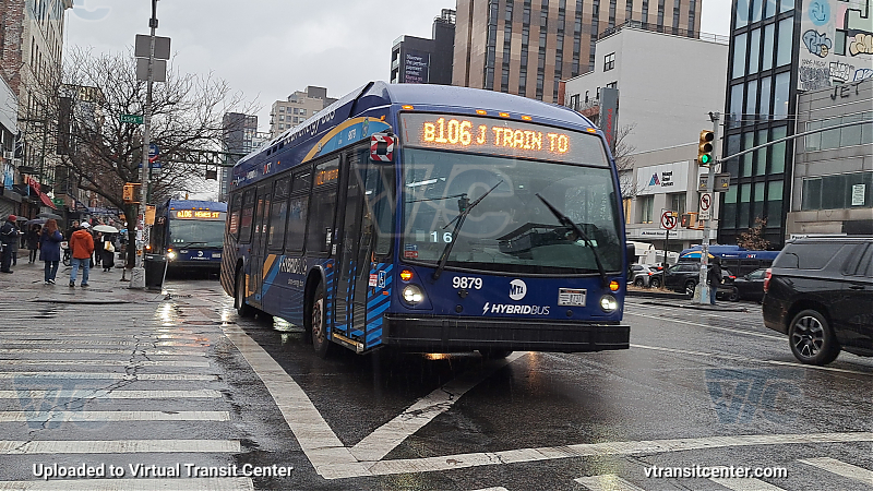 2021 Nova LFS HEV #9879 on the B106 J shuttle 
2021 Nova LFS HEV #9879 on the B106 J shuttle 
