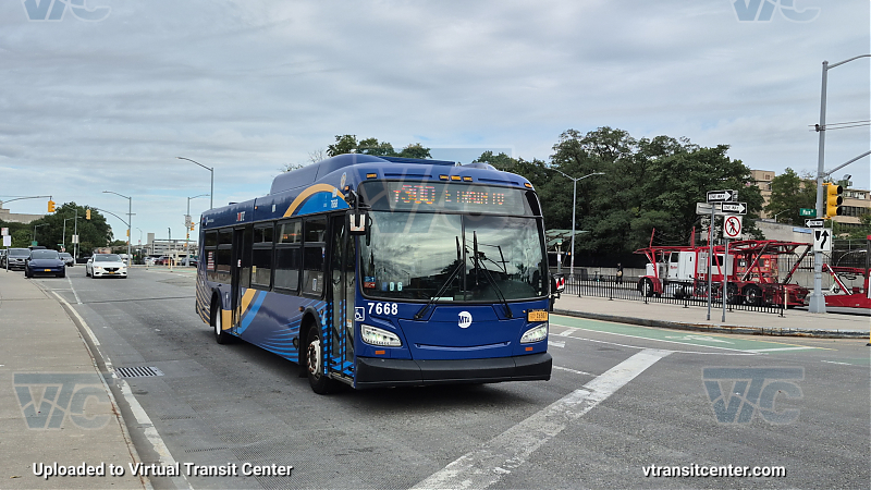 New York City Transit Bus #7668 on the T300 E shuttle 
New York City Transit Bus #7668 on the T300 E shuttle 
