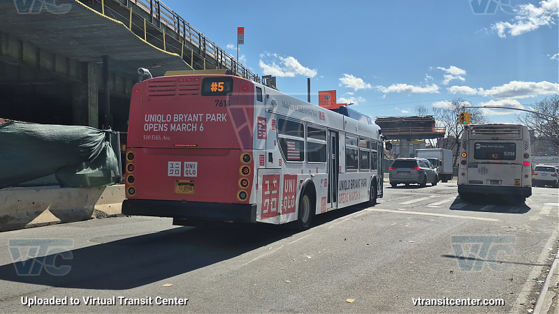 MTA New York City 7614 on the 2/5 shuttle 
2018 NFI XD40 #7614 on the 2/5 shuttle 
