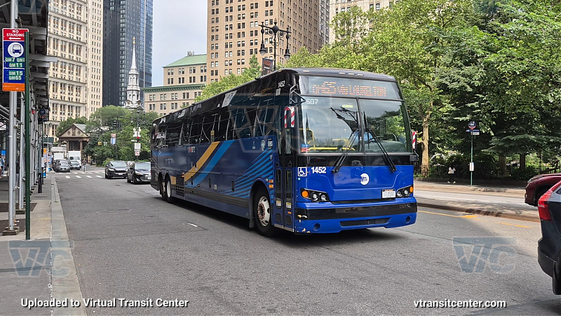 MTA New York City 1452 on the QM65
2021 Prevost X3-45 #1452 on the QM65
