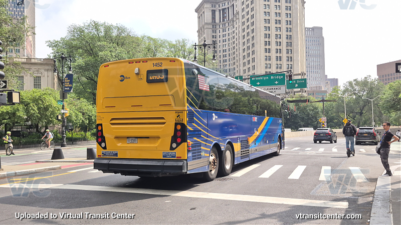 MTA New York City 1452 on the QM65
2021 Prevost X3-45 #1452 on the QM65

