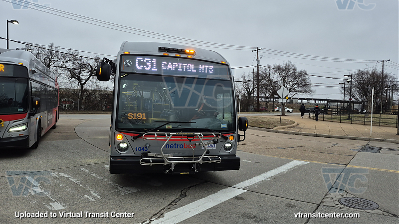 WMATA 1043 on the C31
2025 Nova LFSE+ #1043 on the C31
