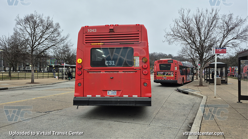 WMATA 1043 on the C31
2025 Nova LFSE+ #1043 on the C31
