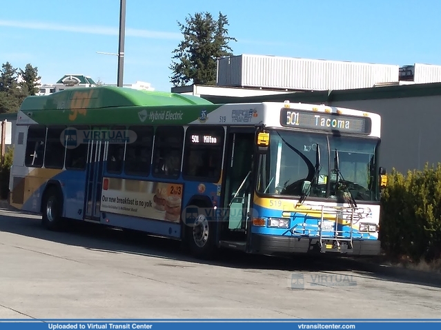 Gillig Low Floor Hybird 519 on rt 501 to Tacoma
