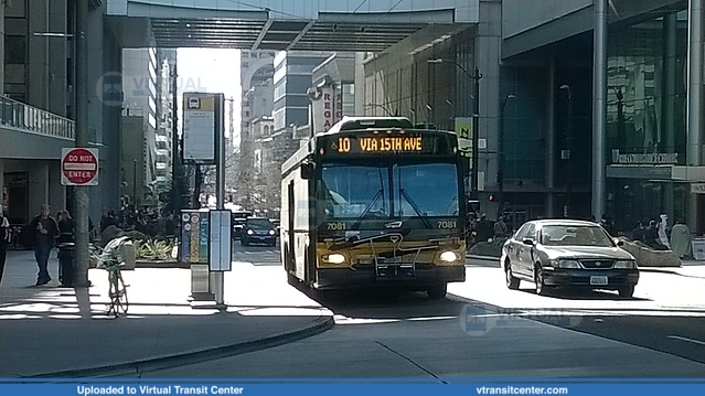 King County Metro Orion vii 7081 on route 10 in Downtown Seattle
