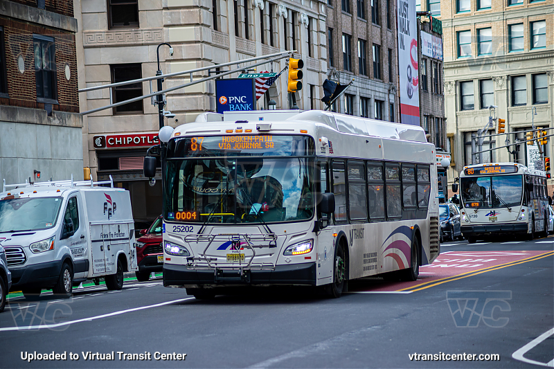 NJ Transit 25202 on Route 87
Route 87 Hoboken Path Via Journal Square 
