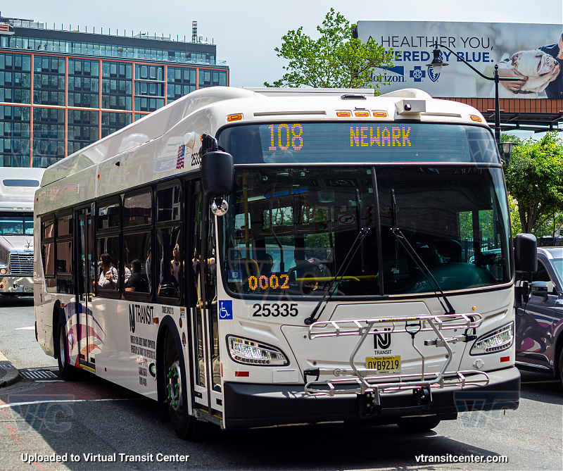 NJ Transit 25335 on route 108
Route 108 Newark 
