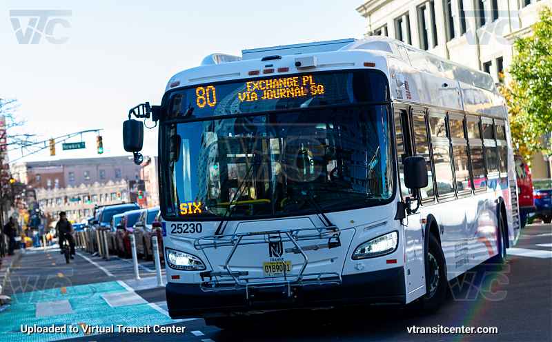 Nj Transit 25230 on Route 80
Route 80 Exchange Place Via Journal Square 
