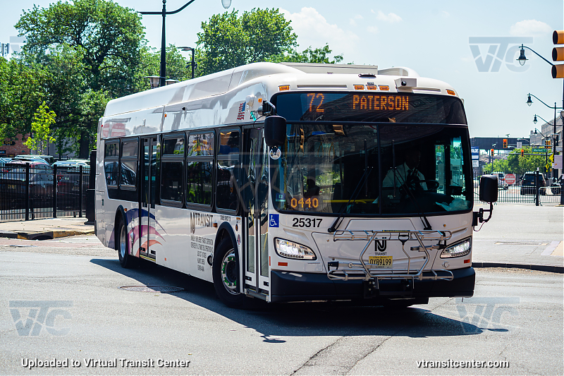 Nj Transit 25317 on Route 72
Route 72 Paterson Via Bloomfield Ave 
