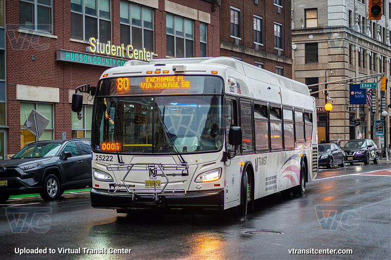 NJ Transit 25222 on Route 80
Route 80 Exchange Place Via Journal Square 
Keywords: NJT Bus;NJ Transit;New Flyer XD40