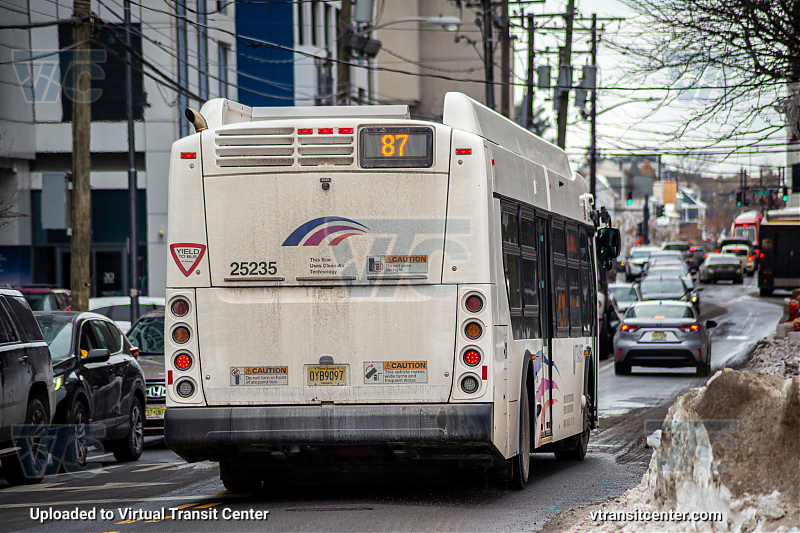 NJ Transit 25235 On Route 87
Route 87 Gates Ave via Journal Square 
Keywords: NJT Bus;NJ Transit;New Flyer XD40