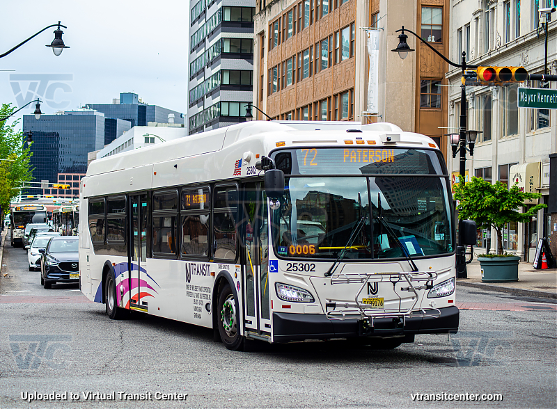 NJ Transit 25302 on Route 72
Route 72 Paterson Via Bloomfield Ave 
Keywords: NJT Bus;NJ Transit;New Flyer XD40