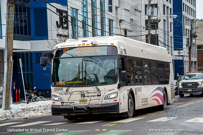NJ Transit 25205 on Route 87
Route 87 Hoboken Path via Journal Square 
Keywords: NJT Bus;NJ Transit;New Flyer XD40