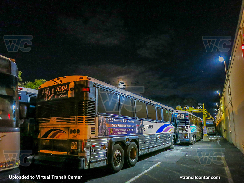 NJ Transit 7706 
7706 parked after getting fueled and washed outside of Oradell Bus Garage
