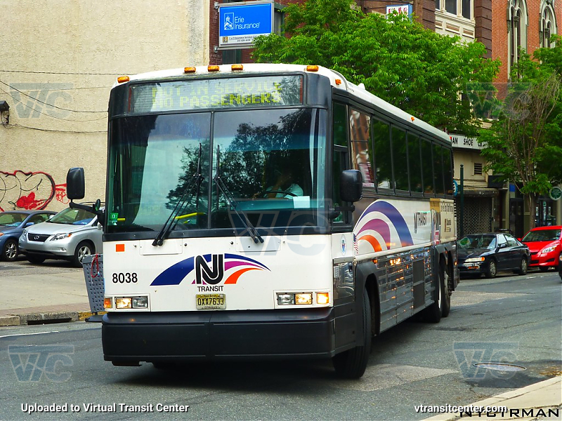 NJ Transit 8038
D4000 8038 deadheading in Philadelphia 
