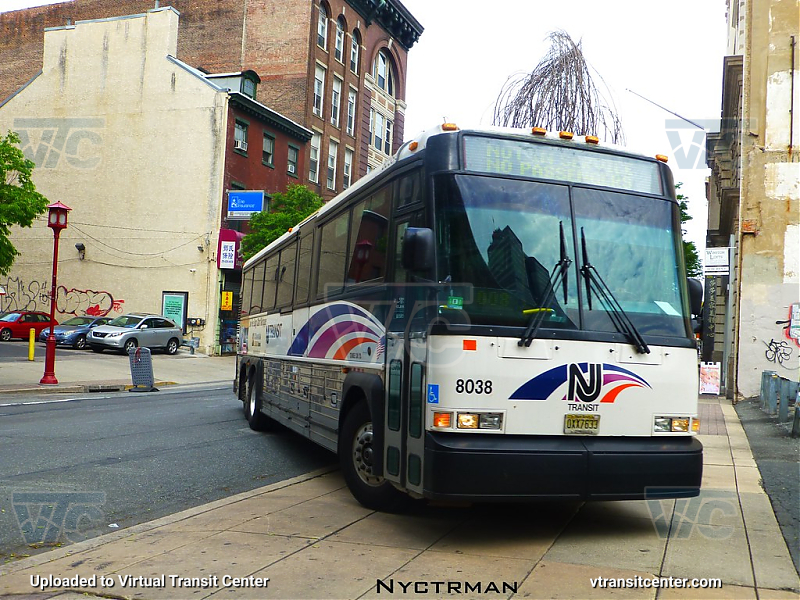 NJ Transit 8038
D4000 8038 entering the Greyhound Bus Terminal in Philadelphia 
