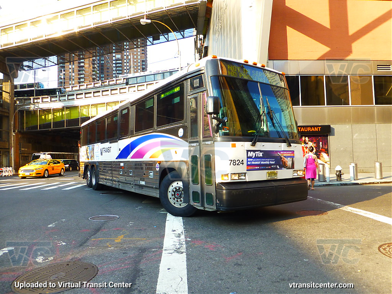 NJ Transit 7824
D4000 7824 heading into the basement Level of the PABT
