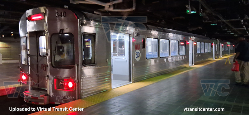 Cleveland RTA "The Rapid" 340 Red Line
The Red Line Rapid terminates short at Tower City's Middle Track due to trackwork in the Tri-C Area. The Blue, Green and Waterfront Lines were also suspended at this time. 
