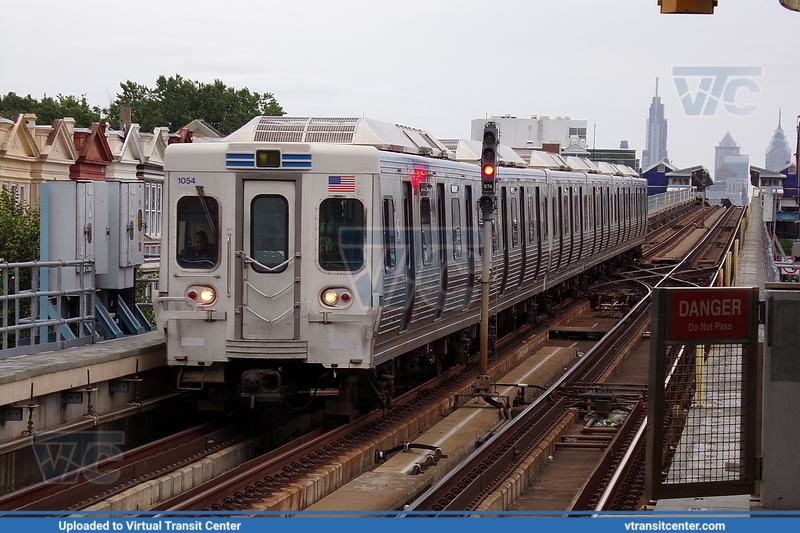 SEPTA Metro Market-Frankford/M4 1054 on MFL
Market-Frankford Line to 69th Street Terminal 
63rd Street Station
