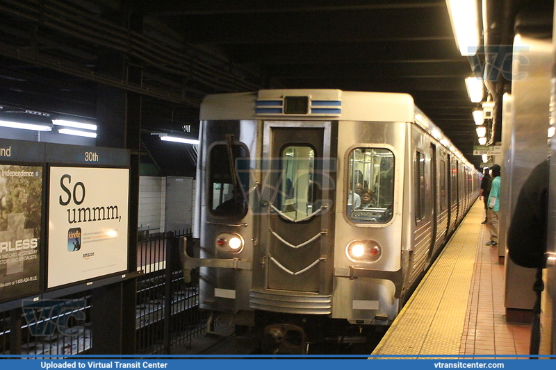 SEPTA Metro Market-Frankford/M4 1089 on MFL
Market-Frankford Line to Frankford Terminal 
30th Street Station (Now Drexel Station at 30th)

