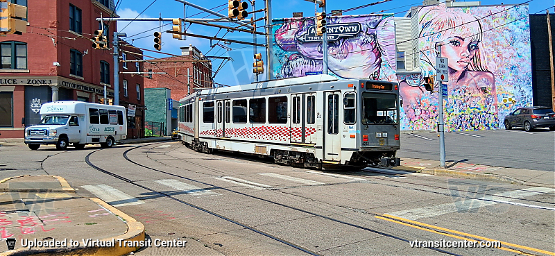 PRT "The T" Light Rail 4232 on Training Run over Allentown
4232 on a training run over the Allentown Trackage. This line was suspended in 2012 but it still use as a diversion for the Mouth Washington Tunnel.
