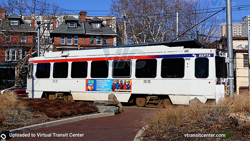 SEPTA 9000 Series on the T2 at 40th Street Portal
9062 on the T2 for 61st-Baltimore Loop
