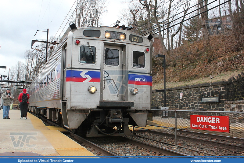SEPTA Silverliner IV 131 on Media/Elwyn Line
Media/Elwyn Line to  Center City
GE Silverliner IV
Keywords: SEPTARR;GE