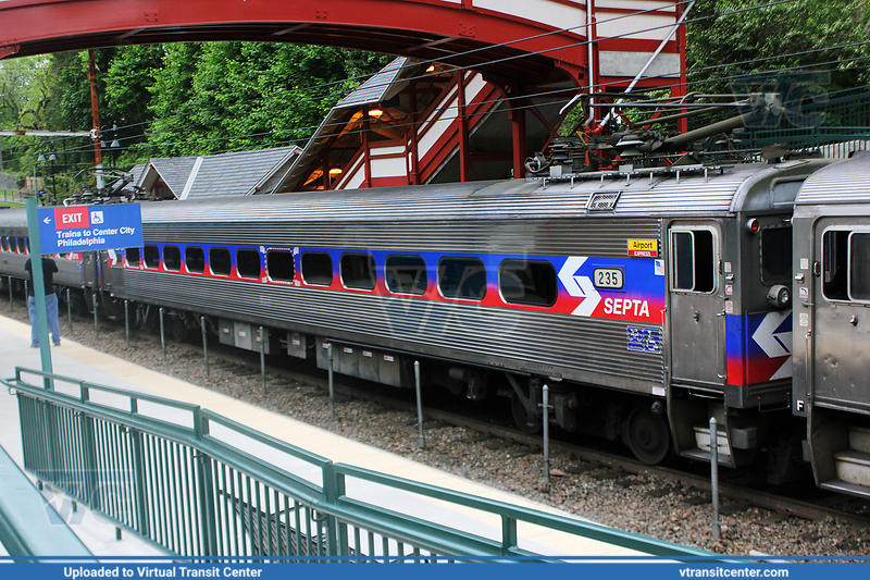 SEPTA Silverliner III 235 on Charter 
On Charter as part of the "Farewell to the Silverliners" Fan Trip. 
Ex-Penn Central Unit 
Former "Airportliner" Car for the R1 Airport Line
