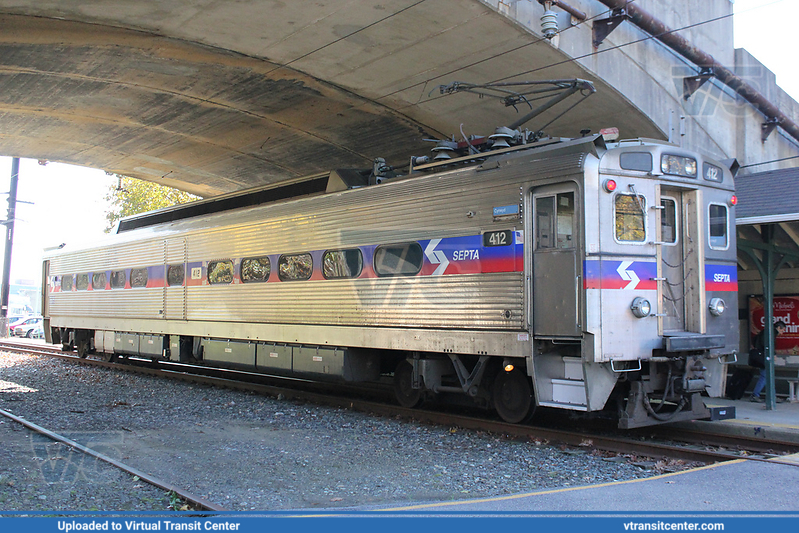 SEPTA Silverliner IV 412 on the Cynwyd Line
Cynwyd Line to Cynwyd
GE Silverliner IV
November 18, 2011
Keywords: SEPTARR;GE