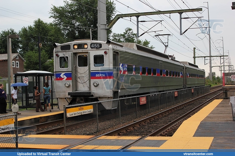 SEPTA Silverliner IV 455 on West Trenton Line
