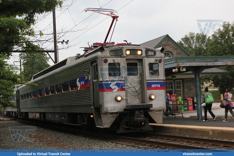 SEPTA Silverliner IV 304 on the R2
Warminster Line to Airport via Center City 
