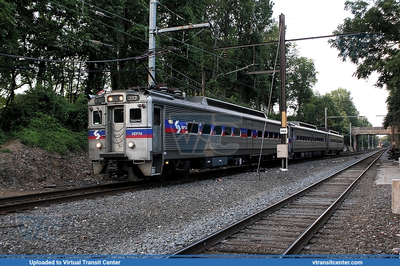 SEPTA Silverliner IV 303 on the R8
Fox Chase Line to Chestnut Hill West via Center City
