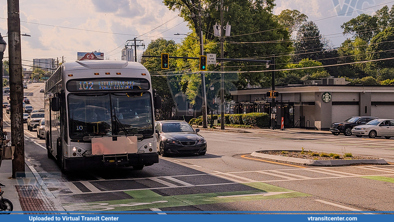 MARTA 7048 on route 102
Seen here is a Gillig BRTPlus CNG 40 #7048 on route 102 @ East ponce food court located in Atlanta opposite the Midtown Mall. This picture was taken on
Thursday April 10th, 2025 at 5:51PM. This bus has a Cummins Westport L9N engine with an Allison B400R6 transmission. This bus runs out of Laredo Garage.
Keywords: MARTA;GilligBRT