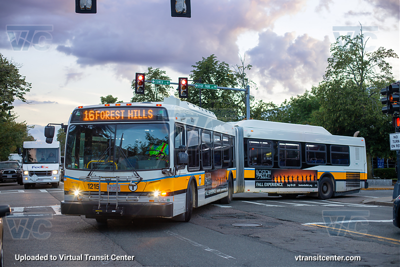MBTA 1215 on Route 16
Route 16 - Forest Hills Station to Andrews Station
