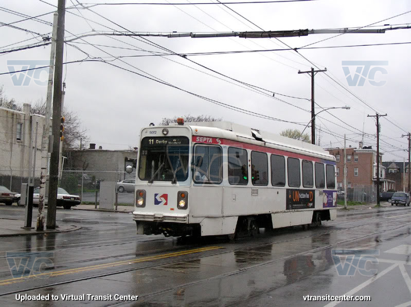 SEPTA Trolley K-Car 9072 on Route 11
Route 11 to City Hall via Subway
