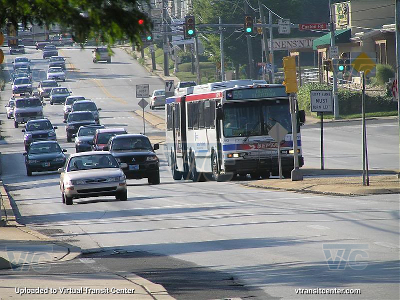 SEPTA 7213 on Route 55
Route 55 to Olney Terminal
