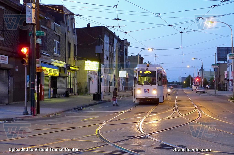 SEPTA Trolley K-Car 9045 on Route 11
Route 11 Darby Transportation Center
