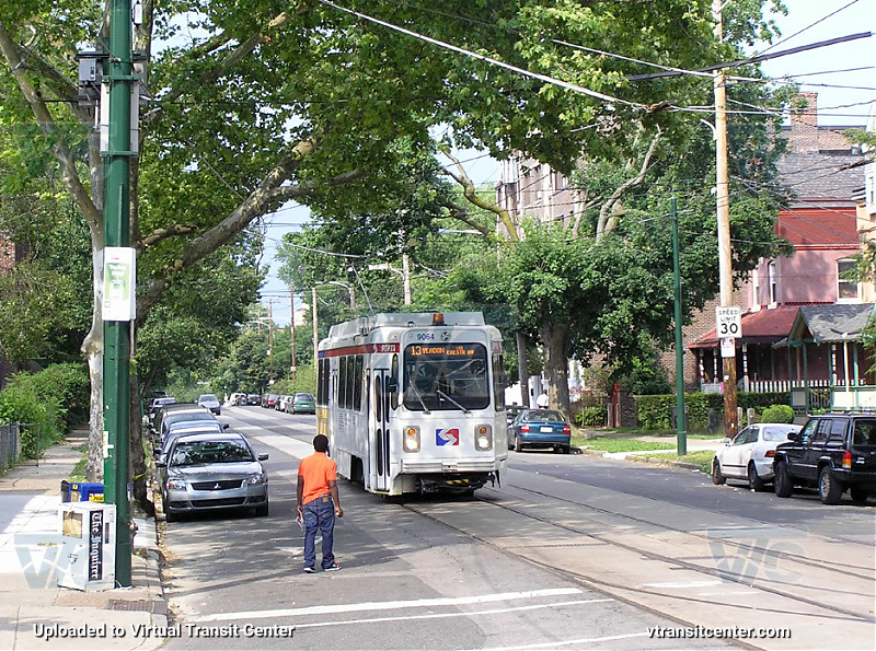 SEPTA Trolley K-Car 9064 on Route 13
Route 13 to Yeadon via Chester
