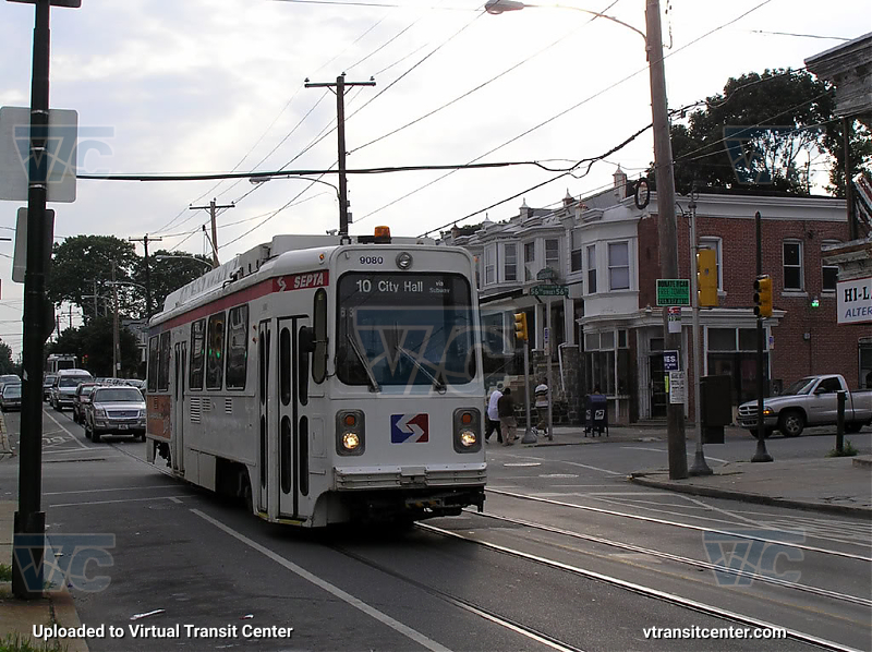 SEPTA Trolley K-Car 9080 on Route 10
Route 10 to City Hall via Subway
