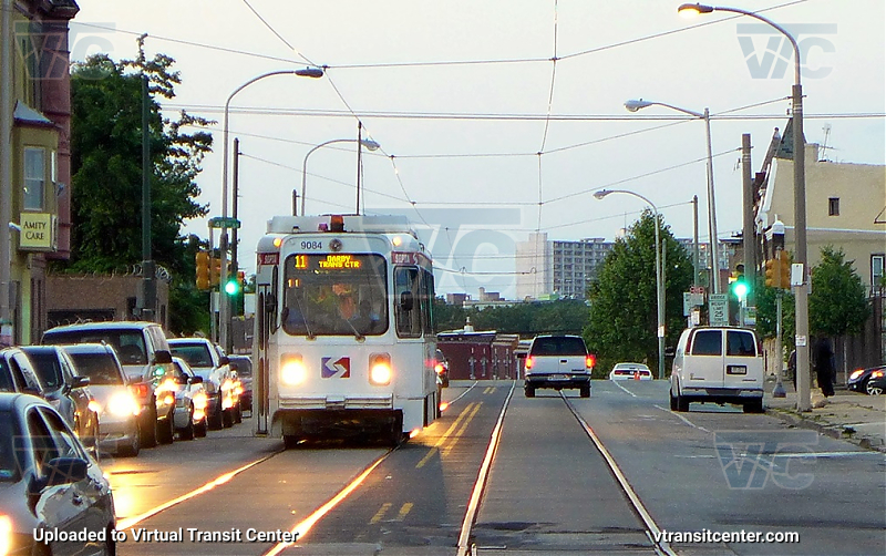 SEPTA Trolley K-Car 9084 on Route 11
Route 11 to Darby Transportation Center
