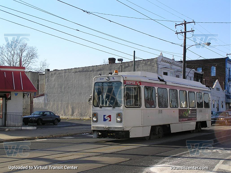 SEPTA Trolley K-Car 9091 on Route 10
Route 10 to City Hall via Subway
