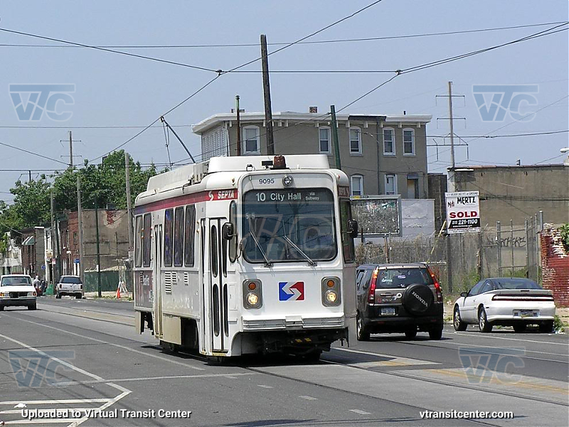 SEPTA Trolley K-Car 9095 on Route 10
Route 10 to City Hall via Subway
