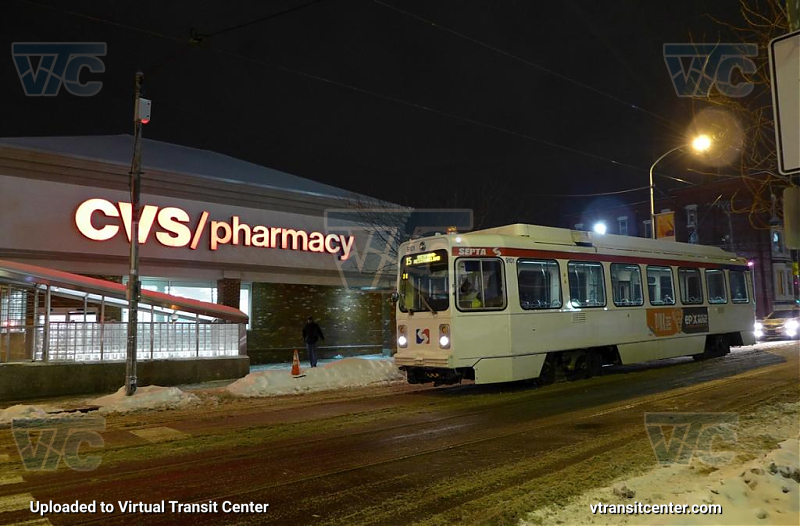 SEPTA Trolley K-Car 9109 on Route 15
Route 15 to Richmond-Westmoreland

