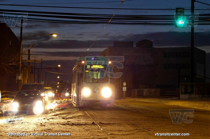 SEPTA Trolley K-Car 9109 on Route 15
Route 15 to Richmond-Westmoreland

