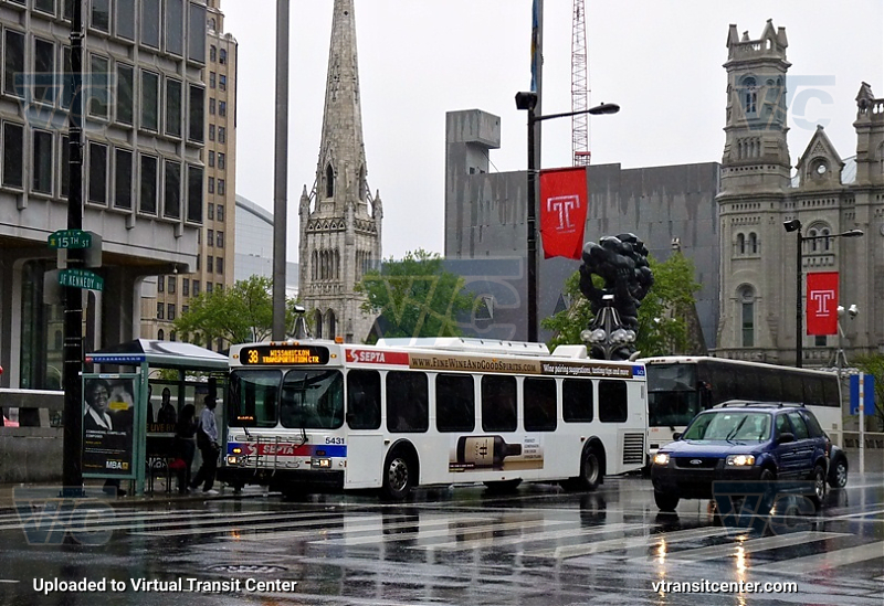 SEPTA 5431 on Route 38
Route 38 to Wissahickon Transportation Center
Keywords: SEPTA Bus;New Flyer D40LF