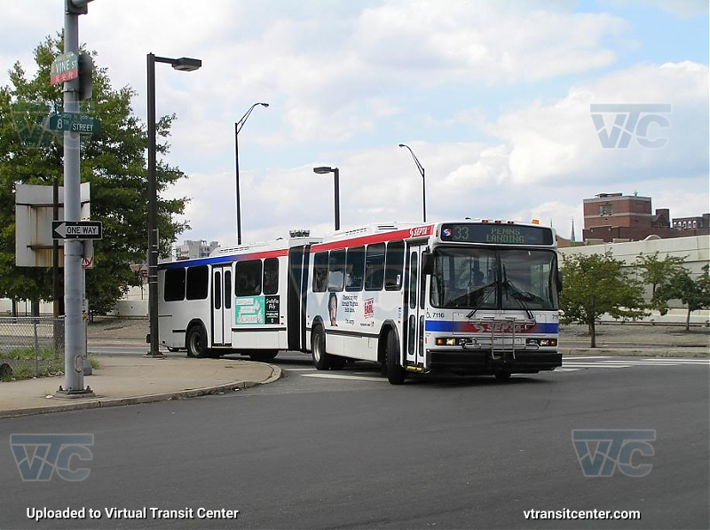 SEPTA 7116 on Route 33
Detoured Route 33 to Penn's Landing

