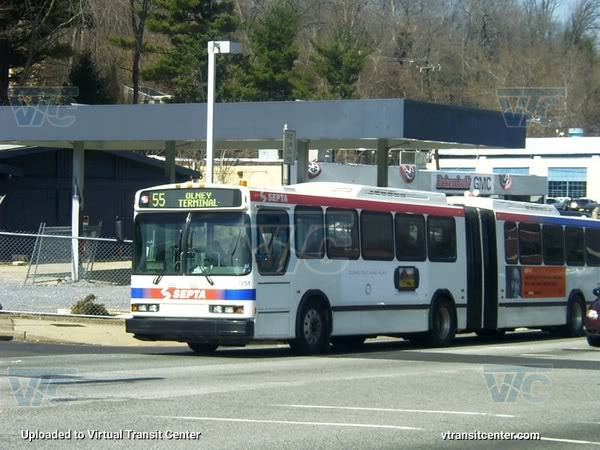 SEPTA 7251 on Route 55
Route 55 to Olney Terminal
