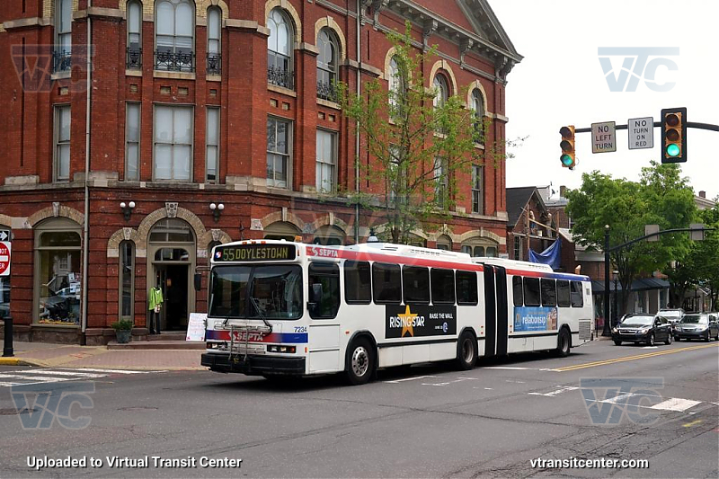SEPTA 7234 on Route 55
Route 55 to Doylestown
