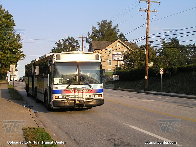 SEPTA 7248 on Route 55
