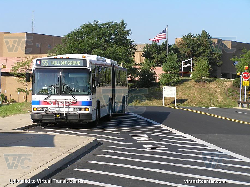 SEPTA 7252 on Route 55
Route 55 to Willow Grove
